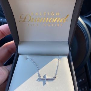 Diamond cross necklace